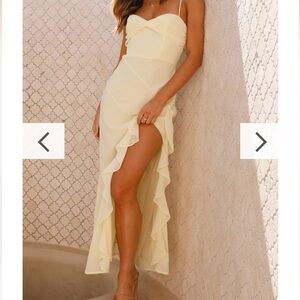 Billy J Kiyah Midi Dress - Yellow